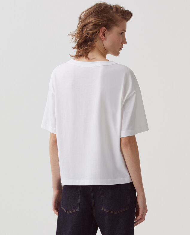T-shirt col rond forme boxy B652 carre p