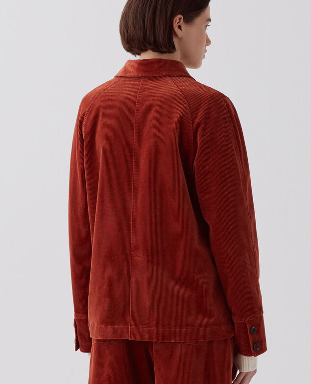 Veste en velours côtelé U270 orange