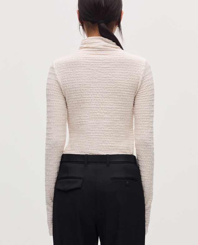 Top col montant texturé K000 white
