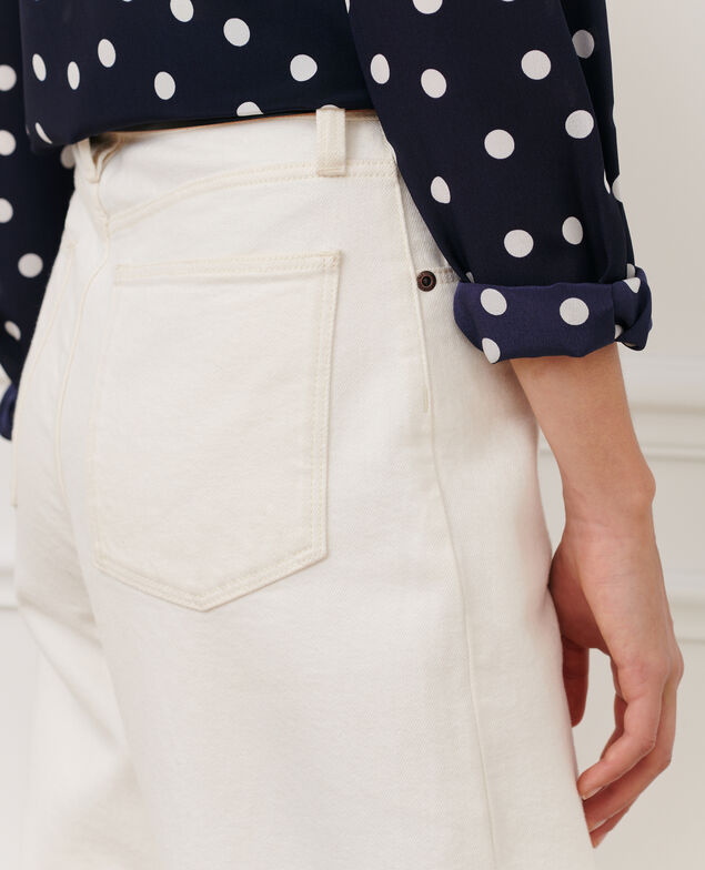 SYDONIE - BALLOON - Jean 7/8e en coton 106 denim offwhite