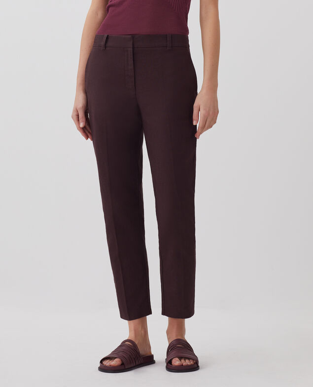 Pantalon cigarette MARGUERITE J790 chocolate plum
