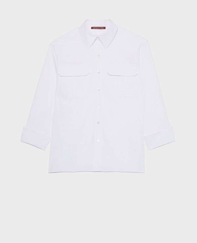Chemise d’homme en coton oversize Optical white