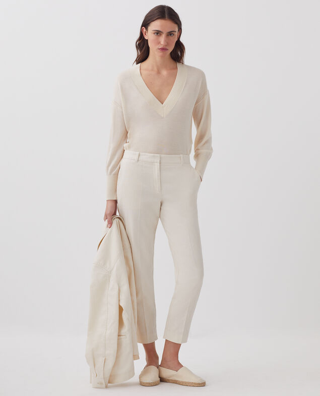 Pantalon cigarette MARGUERITE H303 white swan