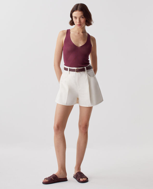 Short à pinces H003 white