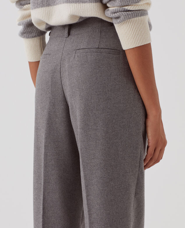 Pantalon droit en laine U060 gray