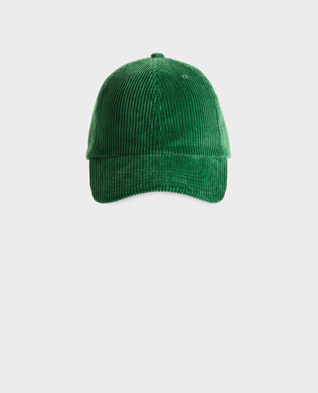 Casquette en velours c&ocirc;tel&eacute; A554 green