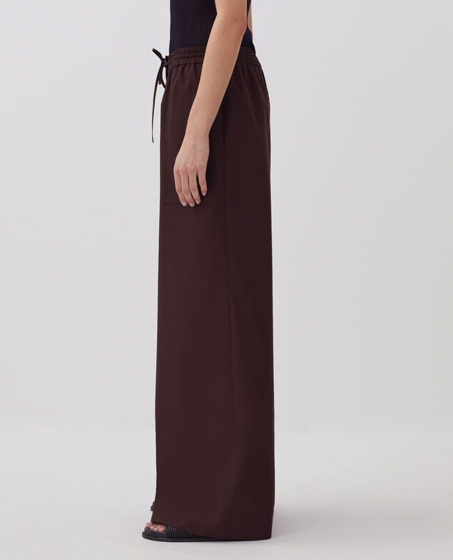 Pantalon ample YVONNE J790 chocolate plum