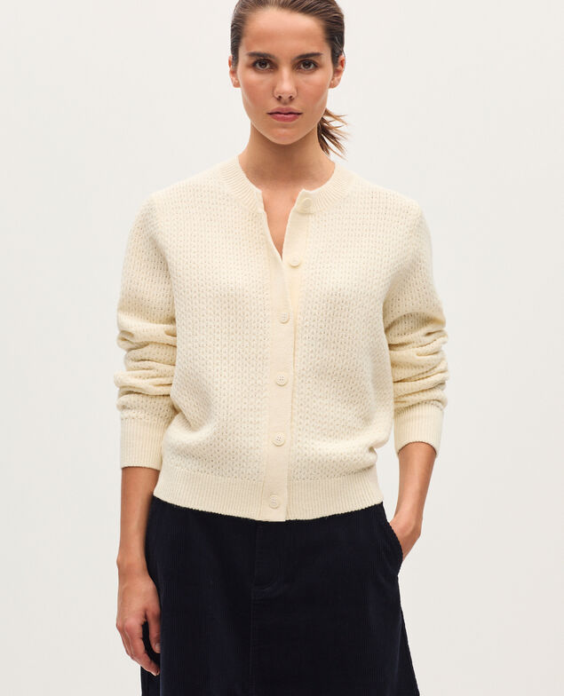 Cardigan col rond  U010 off white