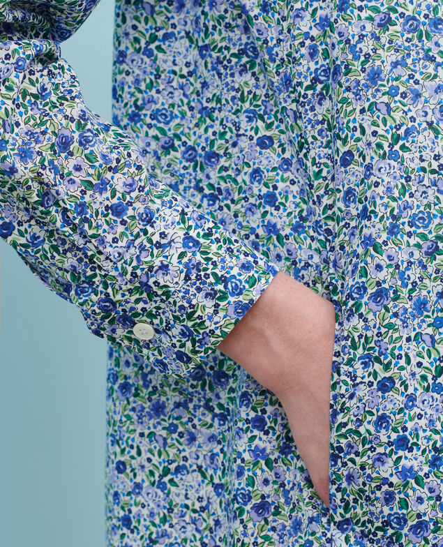 Robe-chemise en coton 92 print blue