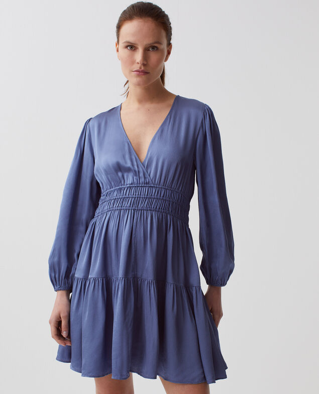 Robe courte fluide I640 gray blue
