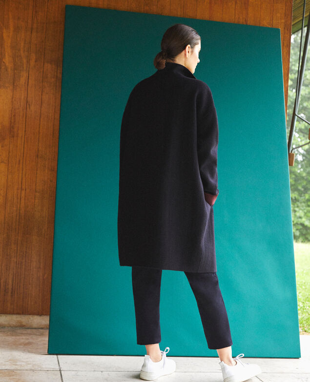 Manteau double face Navy