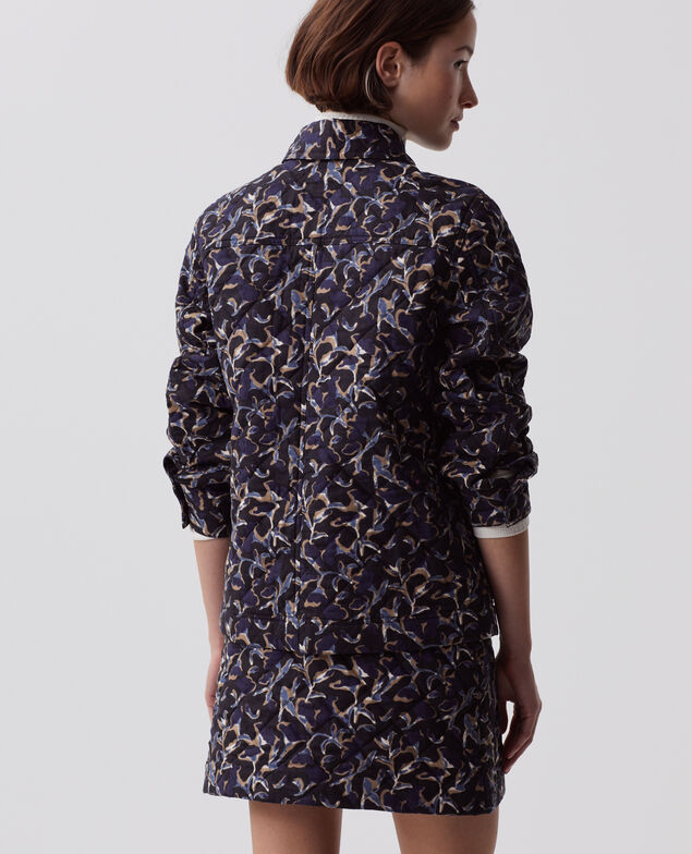 Veste matelassée en coton I686 new fl ikat navy