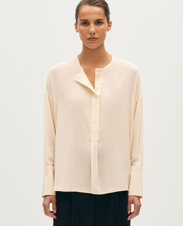 Fluid oversized blouse J300 natural