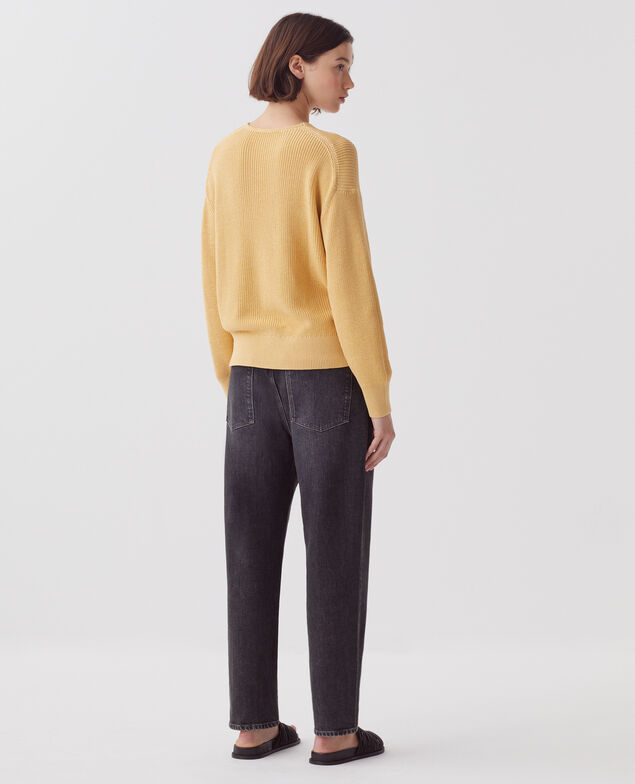 Pull col V en coton J420 moonstone