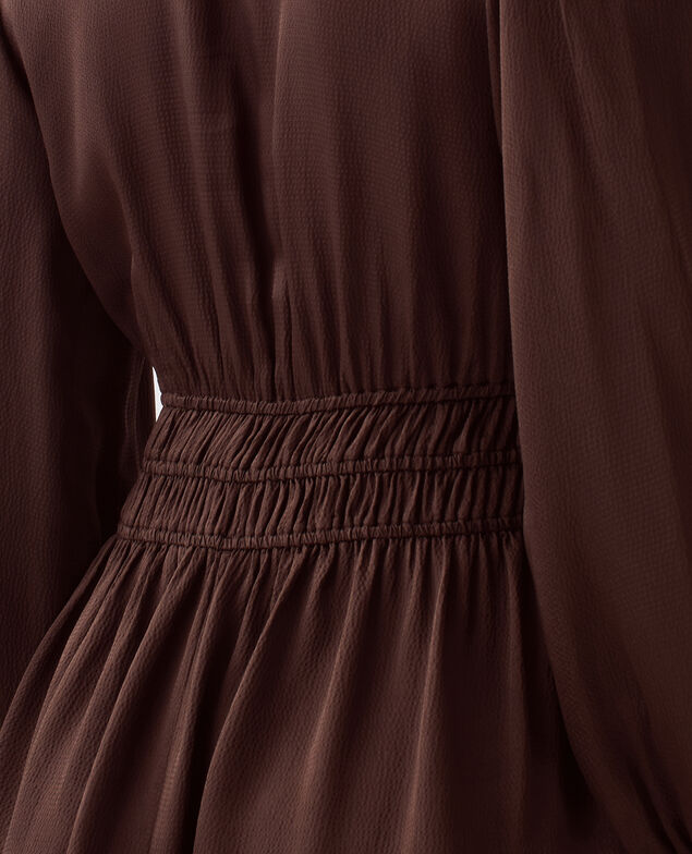 Robe courte fluide I390 coffee bean