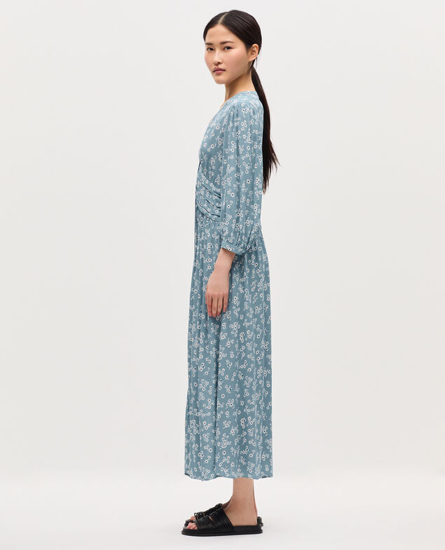 Robe longue fluide K610 daisy blue