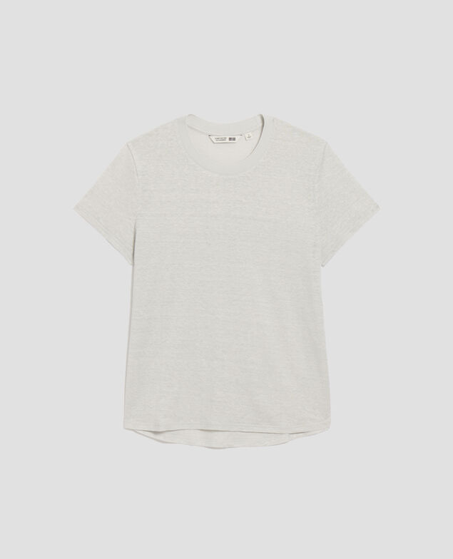 T-shirt col rond en lin AMANDINE U020 light gray