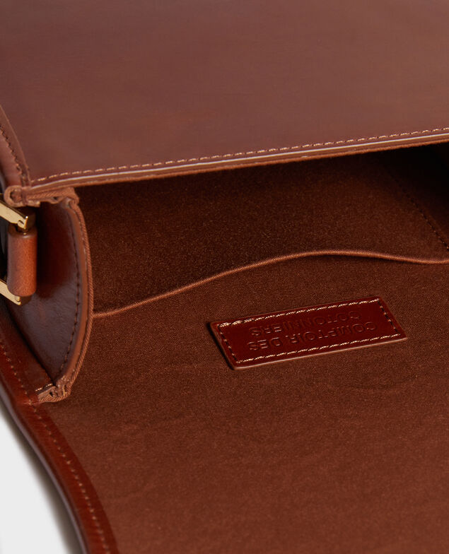 Petite besace en cuir esprit vintage Pumpkin spice