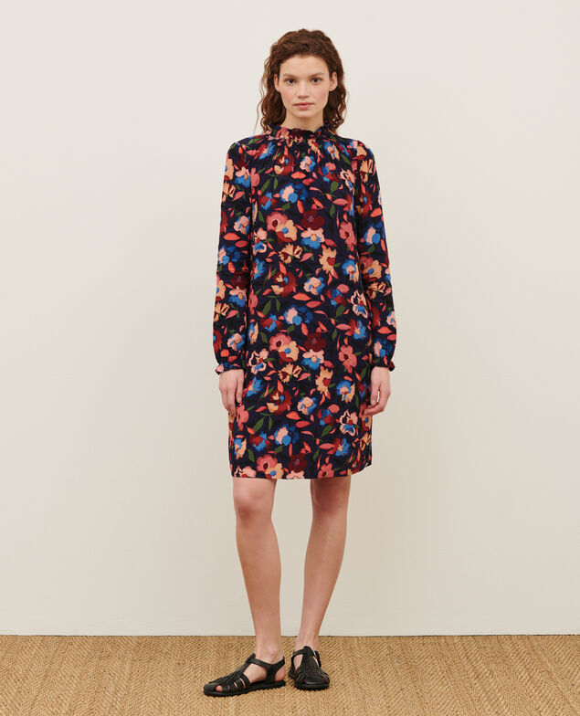 AGLAE - Robe fluide imprimée 8858 69 navy print