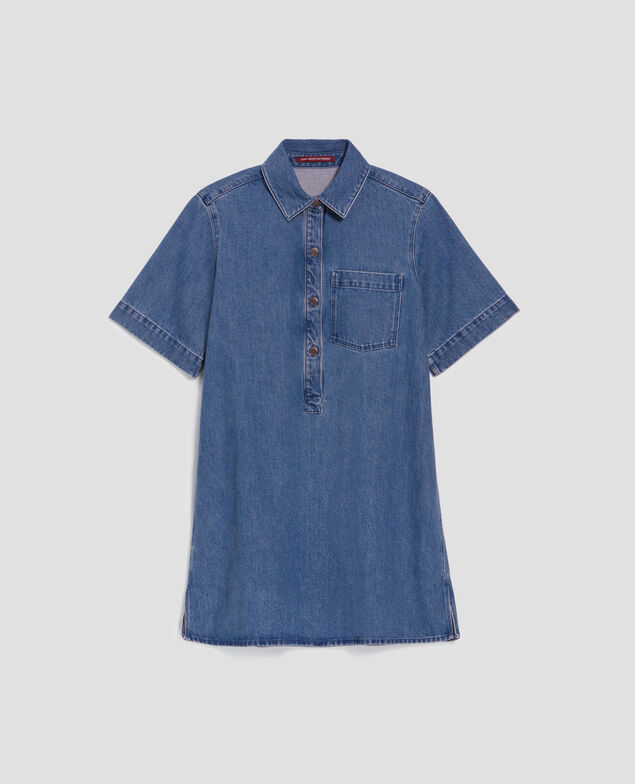 Robe chemise courte en denim J621 light blue