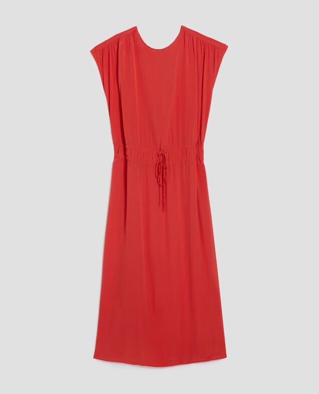 Robe longue fluide J240 paprika orange