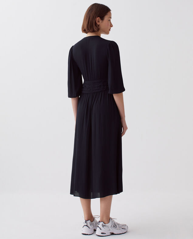 Robe longue fluide H695 night sky