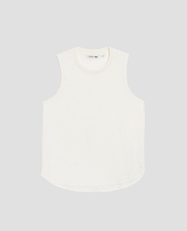Débardeur en lin MARCELLE H001 brillant white