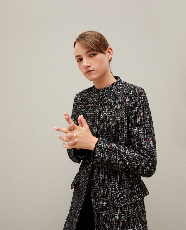 Manteau coupe droite Noir