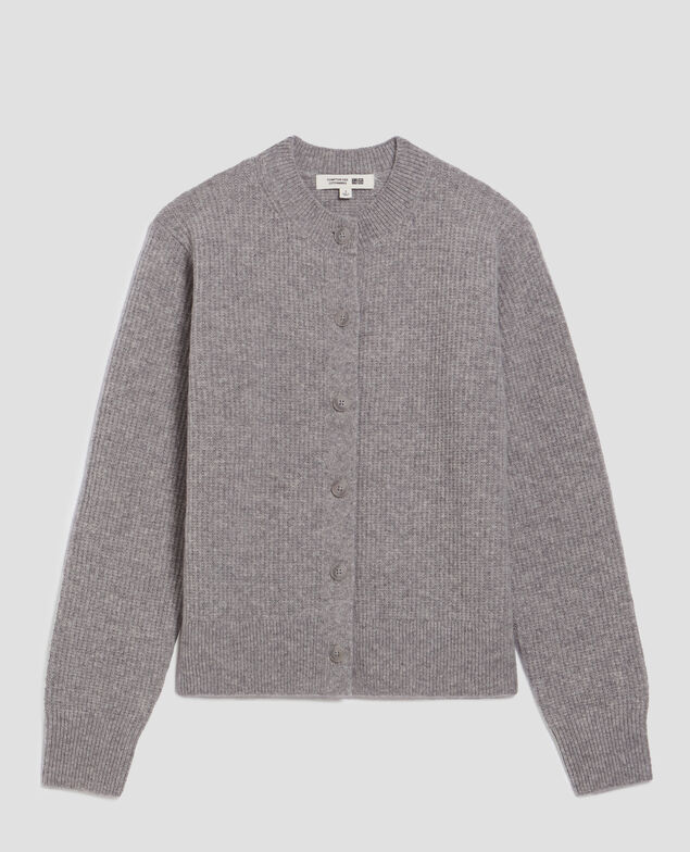 Cardigan en laine U060 gray