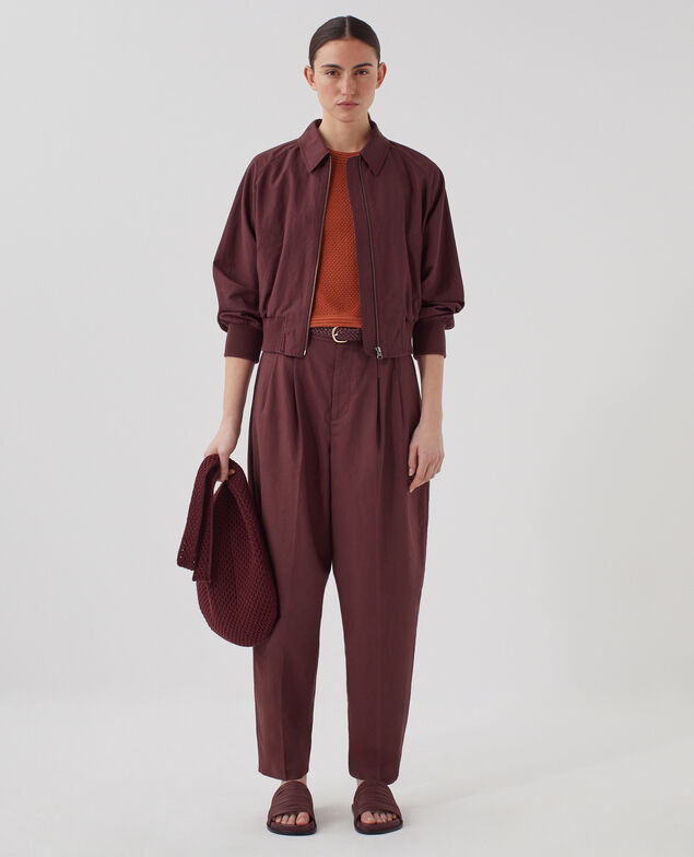 Débardeur maille ajourée en coton U260 orange