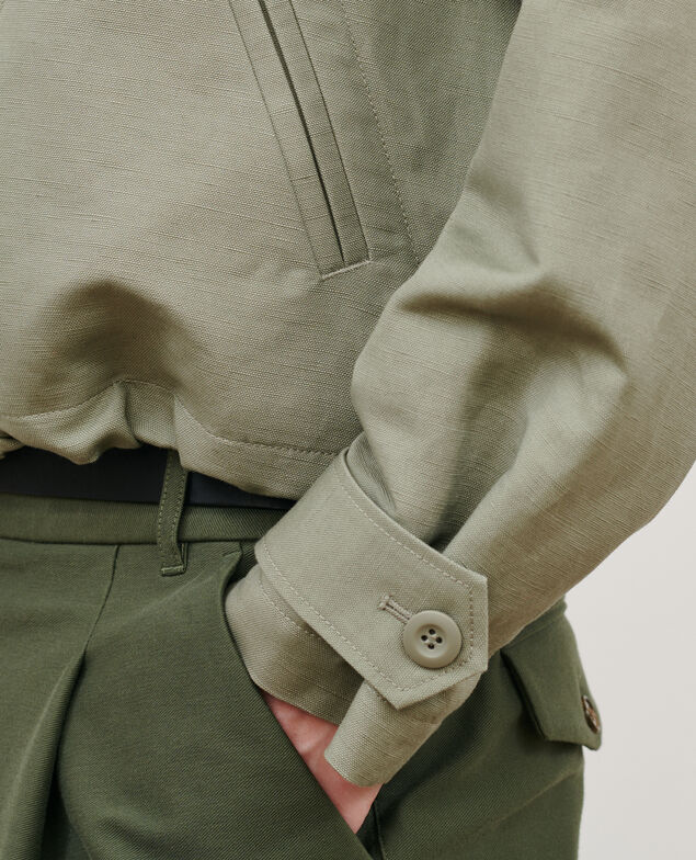 Blouson en lin mélangé 0560 vetiver
