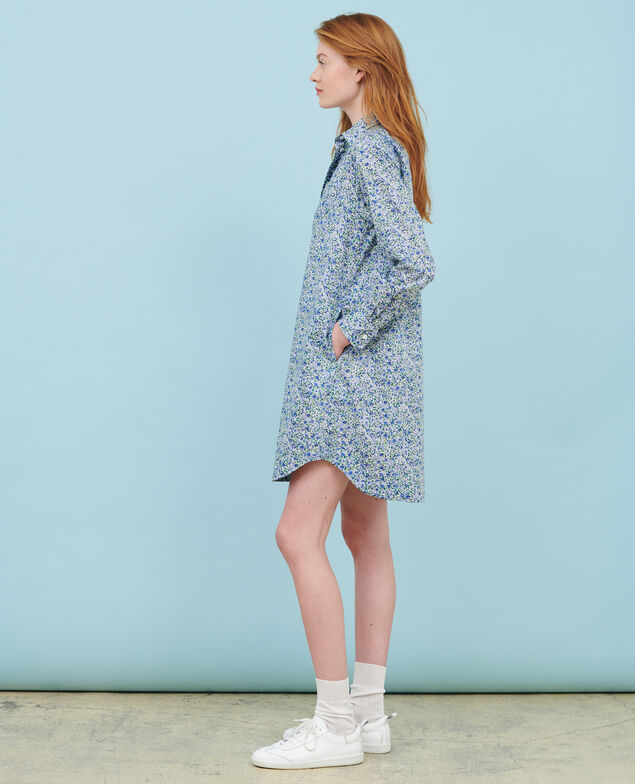 Robe-chemise en coton 92 print blue