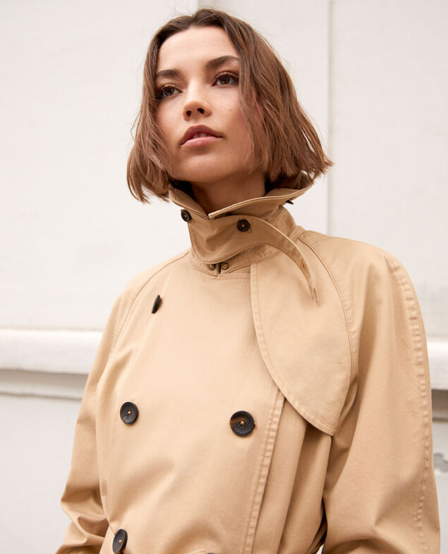 Trench intemporel longueur classique Safari beige