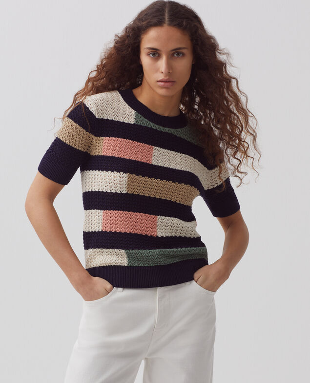 Pull à manches courtes H691 st multico