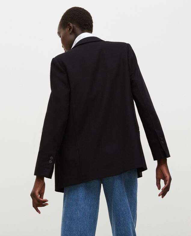 Blazer croisé en laine Black beauty