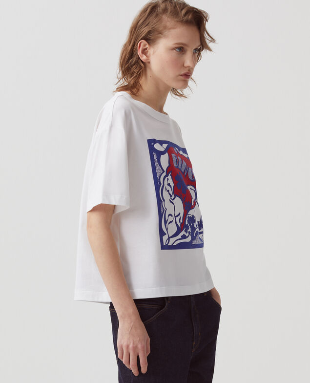 T-shirt col rond forme boxy B652 carre p
