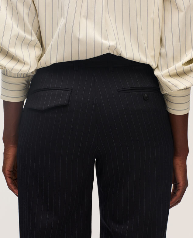 Pantalon droit en laine K690 st navy