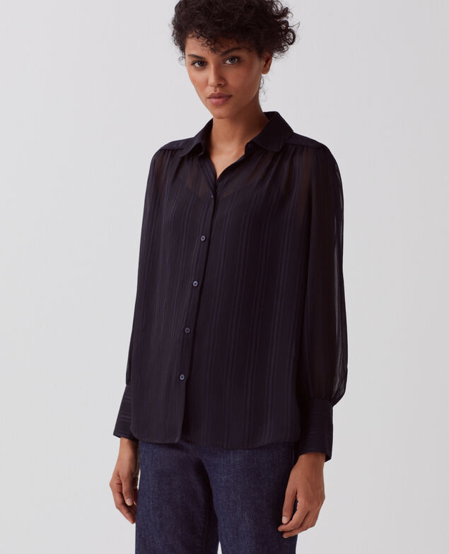 Chemise fluide &agrave; manches longues H695 night sky