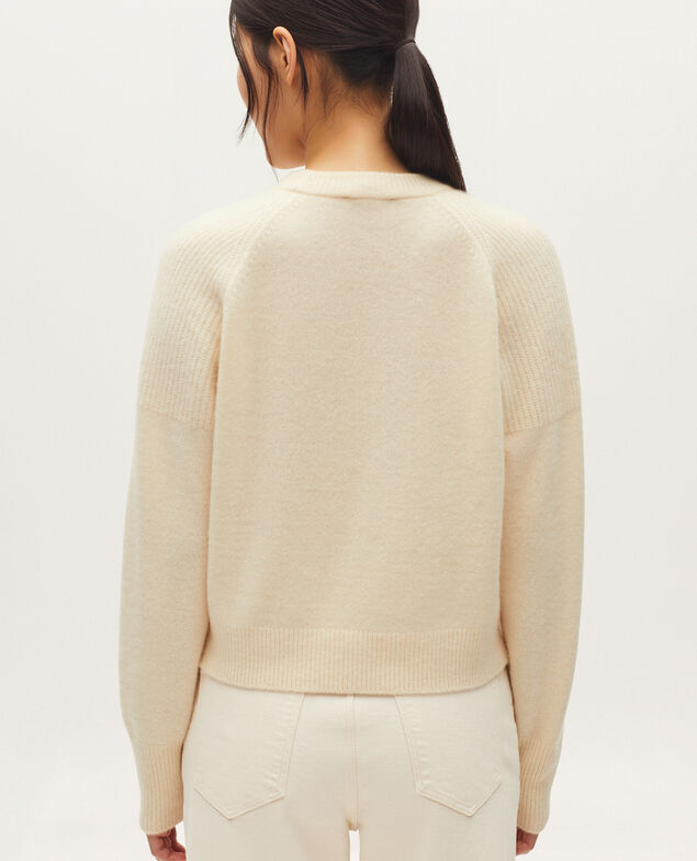 Pull en cachemire K300 ecru beige