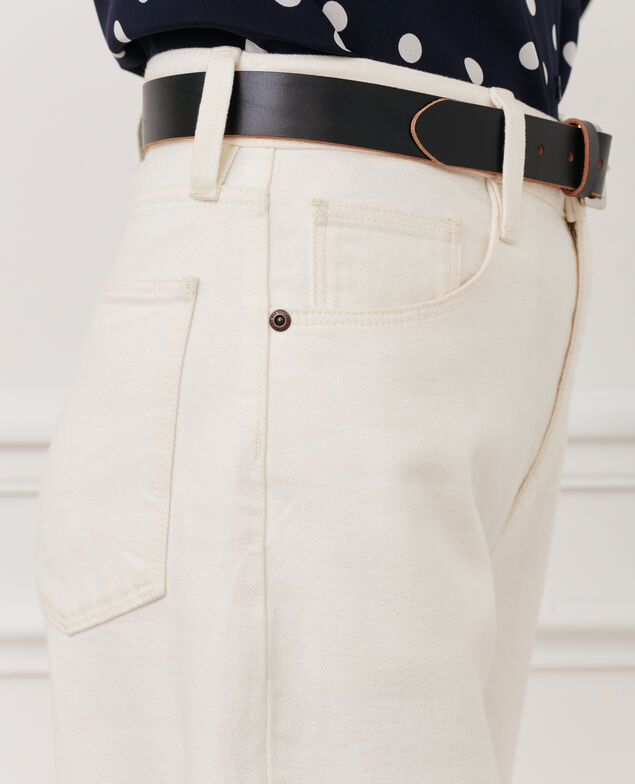 SYDONIE - BALLOON - Jean 7/8e en coton 106 denim offwhite
