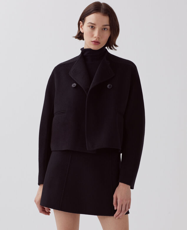Blouson court double face H091 black beauty