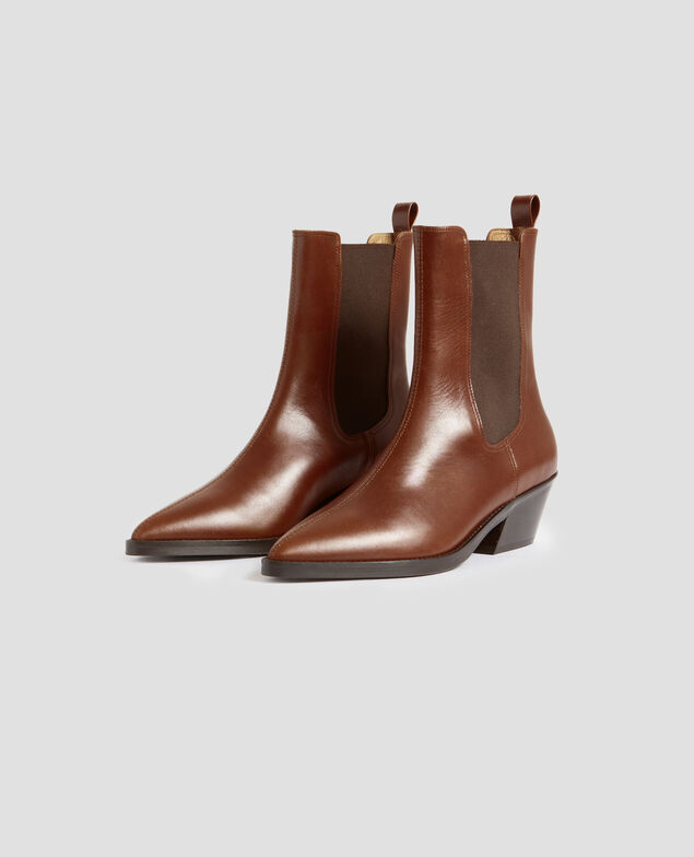 Boots en cuir I344 brown