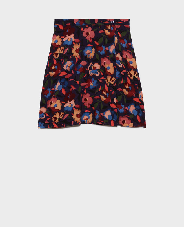 Jupe courte imprimée 8858 69 navy print