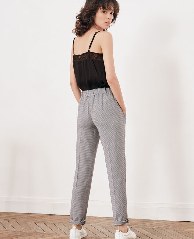 Pantalon en jaquard pied de poule Pied de poule