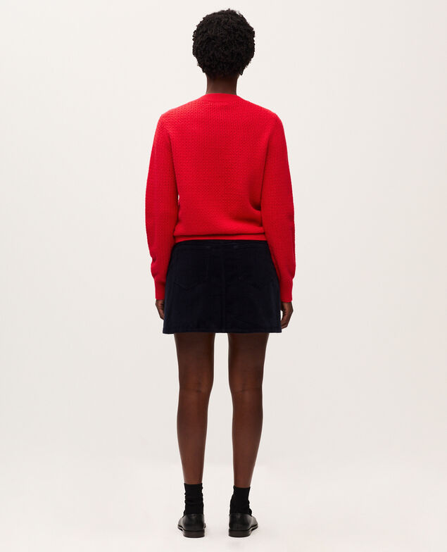 Cardigan col rond  U150 red