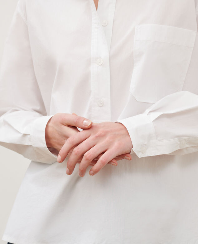 Chemise caftan ample en coton 0007 white