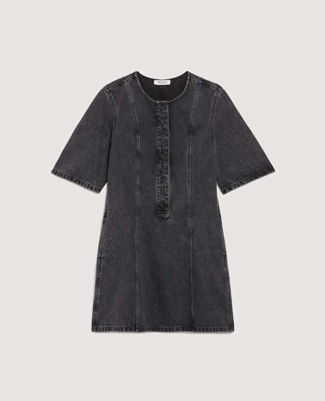 Robe courte en coton K081 dark gray
