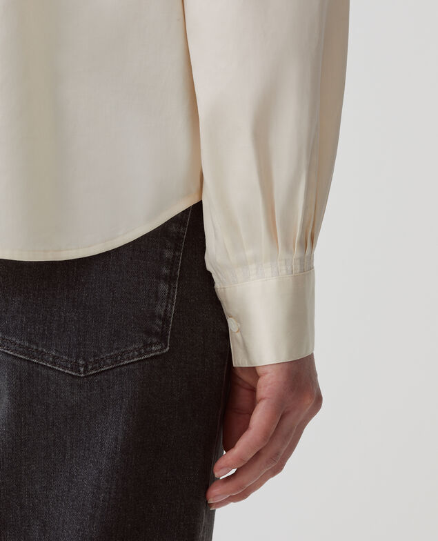 Chemise en coton satiné I300 pearled ivory