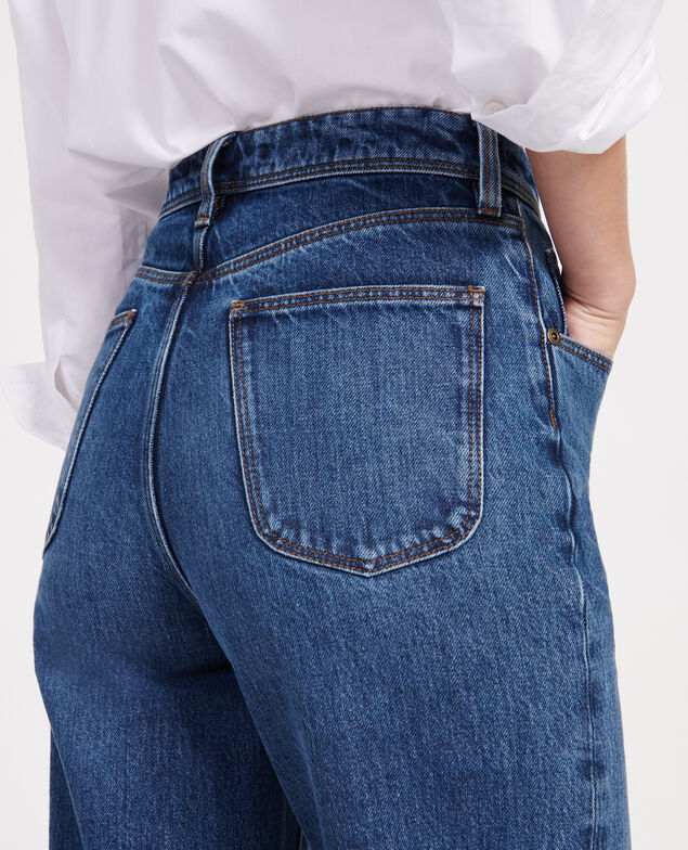 Jean délavé coupe droite Denim medium wash