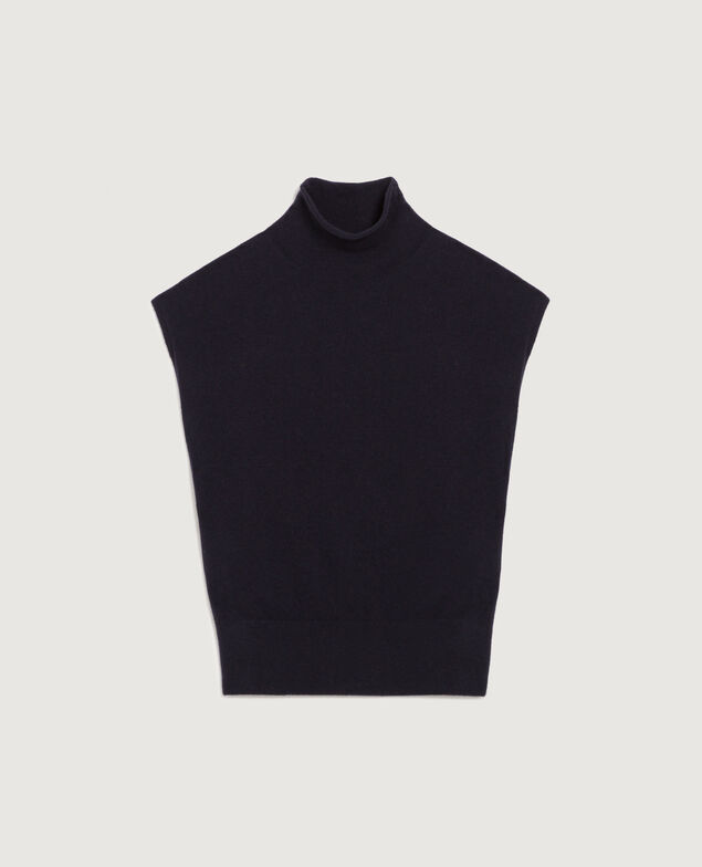 Pull sans manches en cachemire  K691 navy st gray